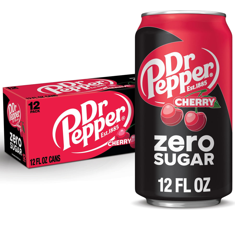 Dr Pepper Cherry Zero Sugar Soda - Cherry Ready